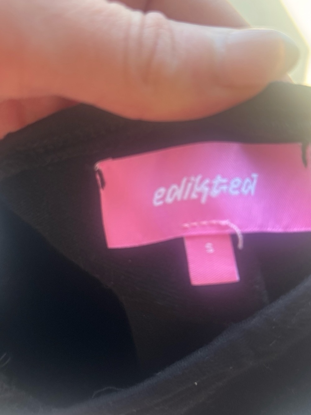 Edikted Black Skirt with Pink Label
